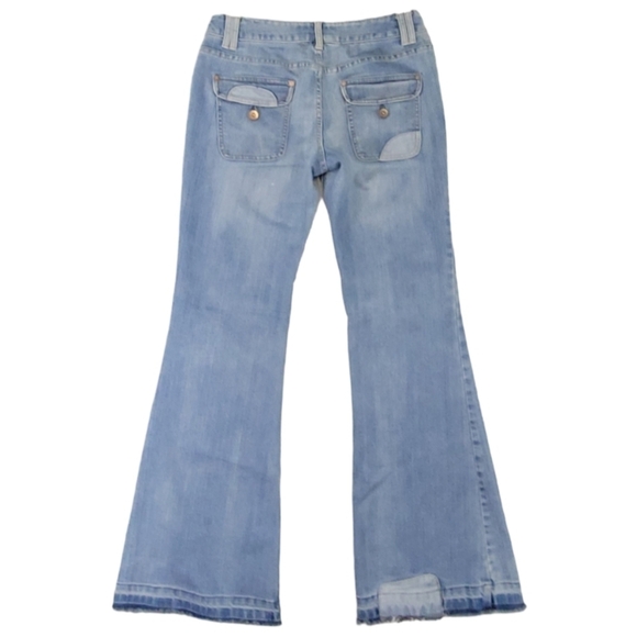 Mossimo Denim Jeans Low Rise Super Flare Size 7 - Picture 3 of 17